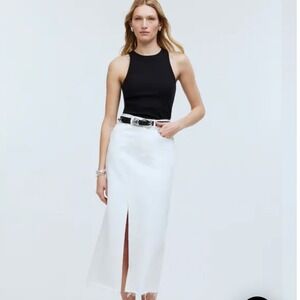 Madewell Ribbed Racerback Tank Top Black Size M Cotton Blend